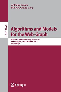 E-Book (pdf) Algorithms and Models for the Web-Graph von 
