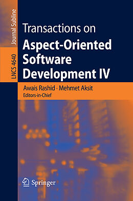 Couverture cartonnée Transactions on Aspect-Oriented Software Development IV de 