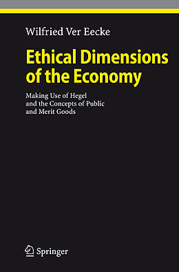 Livre Relié Ethical Dimensions of the Economy de Wilfried Ver Eecke