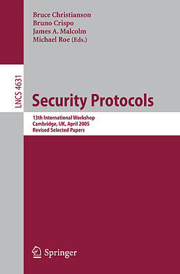 Couverture cartonnée Security Protocols de 