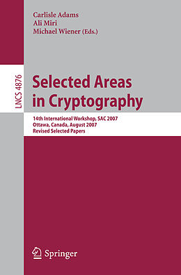 Kartonierter Einband Selected Areas in Cryptography von 