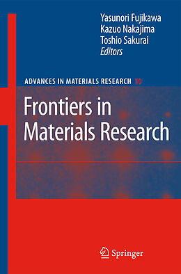 Livre Relié Frontiers in Materials Research de 