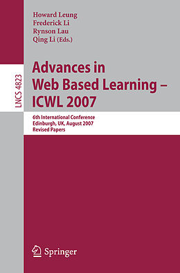 Kartonierter Einband Advances in Web Based Learning - ICWL 2007 von 