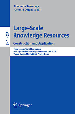 Kartonierter Einband Large-Scale Knowledge Resources. Construction and Application von 