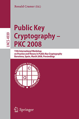Kartonierter Einband Public Key Cryptography   PKC 2008 von 