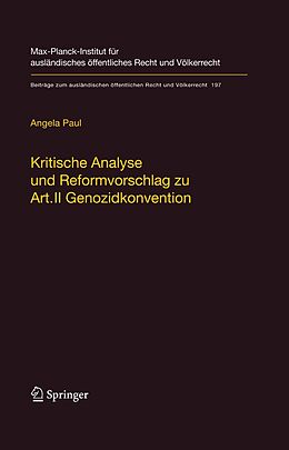 E-Book (pdf) Kritische Analyse und Reformvorschlag zu Art. II Genozidkonvention von Angela Paul
