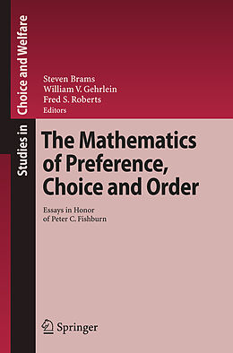 Livre Relié The Mathematics of Preference, Choice and Order de 