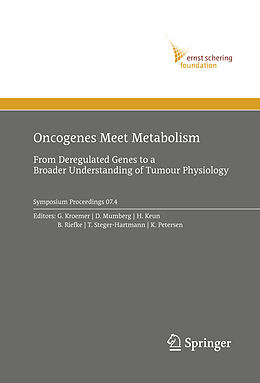 Livre Relié Oncogenes Meet Metabolism de 