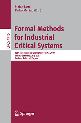 Kartonierter Einband Formal Methods for Industrial Critical Systems von 