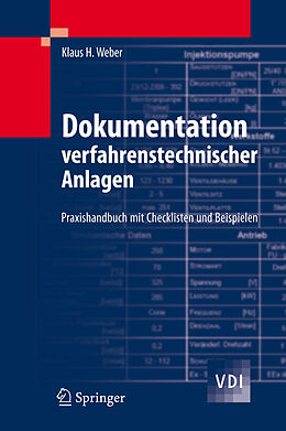 E-Book (pdf) Dokumentation verfahrenstechnischer Anlagen von Klaus H. Weber