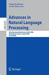 Kartonierter Einband Advances in Natural Language Processing von