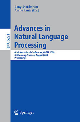 Kartonierter Einband Advances in Natural Language Processing von 