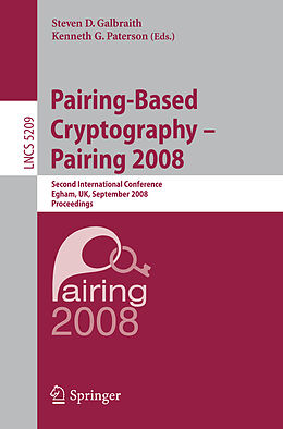 Kartonierter Einband Pairing-Based Cryptography   Pairing 2008 von 