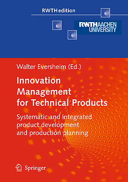 Livre Relié Innovation Management for Technical Products de 