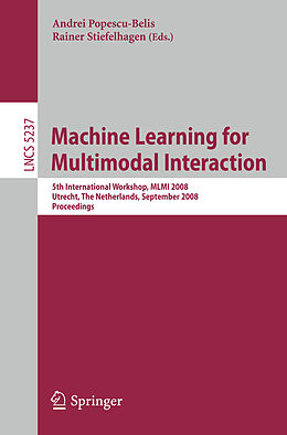 Kartonierter Einband Machine Learning for Multimodal Interaction von 
