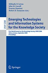 Kartonierter Einband Emerging Technologies and Information Systems for the Knowledge Society von