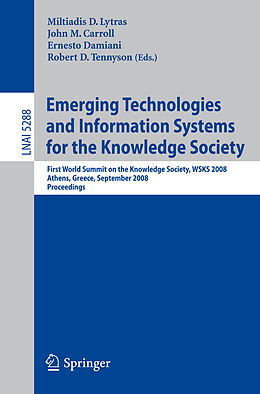 Kartonierter Einband Emerging Technologies and Information Systems for the Knowledge Society von 