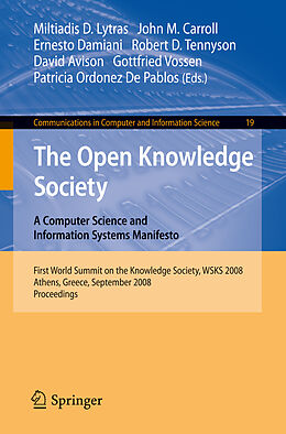 E-Book (pdf) The Open Knowledge Society von Miltiadis D. Lytras, John M. Carroll, Ernesto Damiani