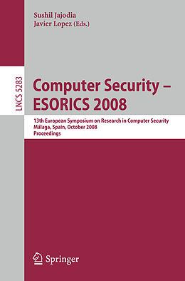 Kartonierter Einband Computer Security - ESORICS 2008 von 