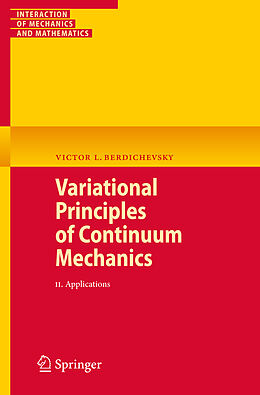 Couverture cartonnée Variational Principles of Continuum Mechanics de Victor Berdichevsky