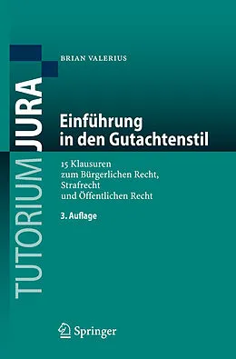 E-Book (pdf) Einführung in den Gutachtenstil von Brian Valerius
