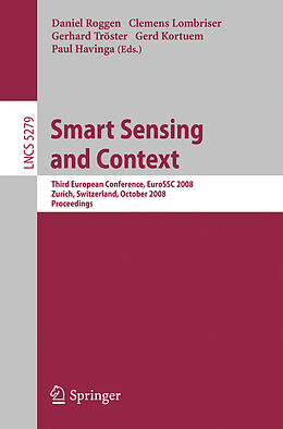 Kartonierter Einband Smart Sensing and Context von 
