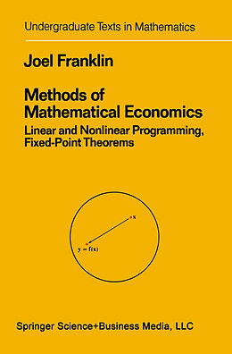 Kartonierter Einband Methods of Mathematical Economics von Joel N. Franklin