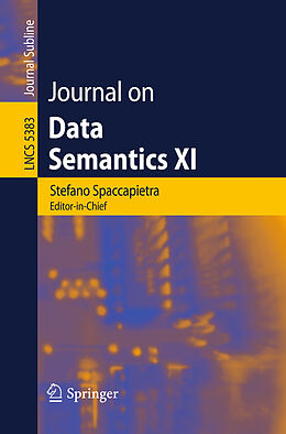 Couverture cartonnée Journal on Data Semantics XI de 