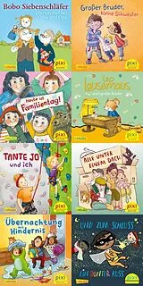 Kartoniert Pixi-8er-Set 314: Bunte Familiengeschichten bei Pixi (8x1 Exemplar) von Diverse