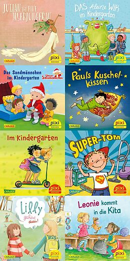 Kartonierter Einband Pixi-8er-Set 286: Pixis bunter Kindergarten (8x1 Exemplar) von diverse