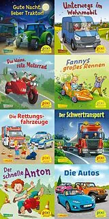 Kartoniert Pixi-8er-Set 298: Pixis Lieblings-Fahrzeuge (8x1 Exemplar) von Diverse, diverse