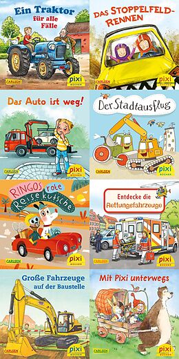 Geheftet Pixi-8er-Set 247: Pixis bunte Fahrzeuge (8x1 Exemplar) von diverse