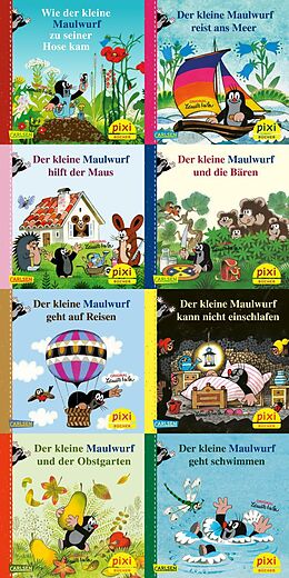 Fester Einband Pixi-Box 256: Der kleine Maulwurf (8x8 Exemplare) von Zdenk Miler, Simone Nettingsmeier