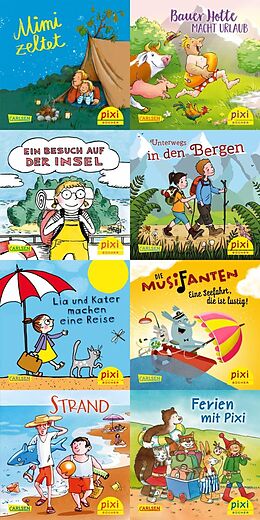 Geheftet Pixi-Box 268: In die Ferien mit Pixi (8x8 Exemplare) von Miriam Cordes, Rüdiger Paulsen, Simone Nettingsmeier