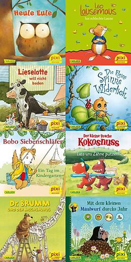 Fester Einband Pixi-Box 297: Pixis liebste Kinderbuch-Helden (8x8 Exemplare) von diverse