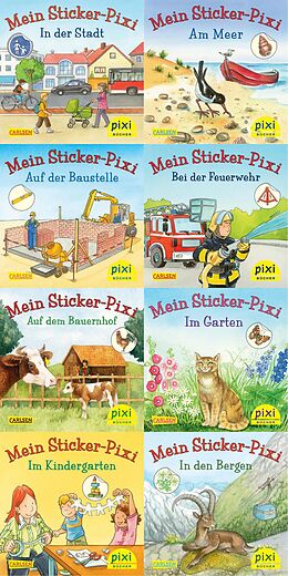 Geheftet Pixi-Box 199: Meine Sticker-Pixis (8x8 Exemplare) von 