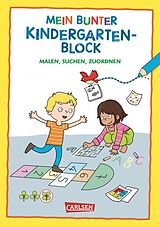 Kartonierter Einband Rätseln für Kita-Kinder: Mein bunter Kindergarten-Block: Malen, suchen, zuordnen von Hanna Sörensen