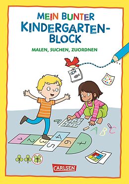 Kartonierter Einband Rätseln für Kita-Kinder: Mein bunter Kindergarten-Block: Malen, suchen, zuordnen von Hanna Sörensen