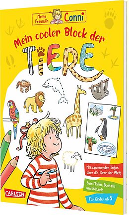 Kartonierter Einband Conni Gelbe Reihe (Beschäftigungsbuch): Mein cooler Block der Tiere von Hanna Sörensen