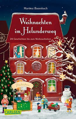 Couverture cartonnée Weihnachten im Holunderweg - 24 Geschichten bis zum Weihnachtsfest de Martina Baumbach