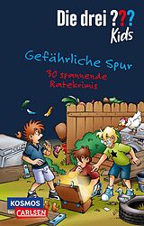 Kartonierter Einband Die drei ??? Kids: Gefährliche Spur. 30 spannende Ratekrimis! von Ulf Blanck, Boris Pfeiffer