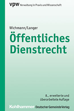 E-Book (epub) Öffentliches Dienstrecht von Manfred Wichmann
