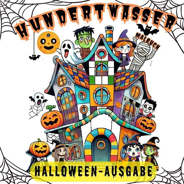 Hundertwasser Halloween Malbuch