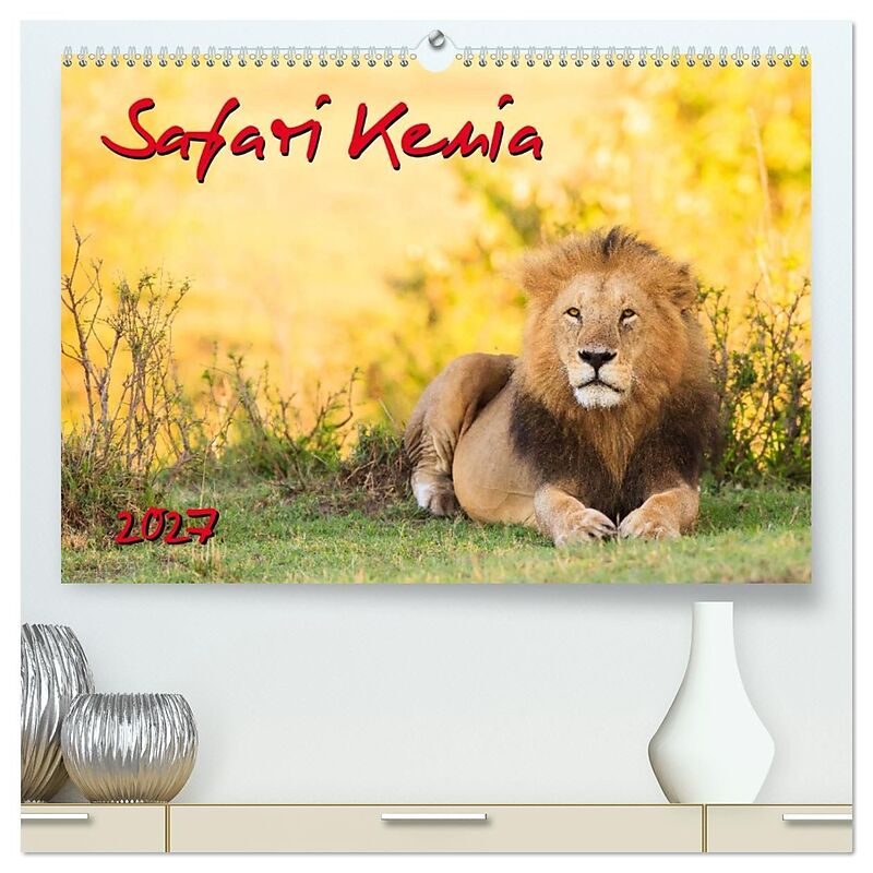 Safari Kenia (hochwertiger Premium Wandkalender 2027 DIN A2 quer), Kunstdruck in Hochglanz