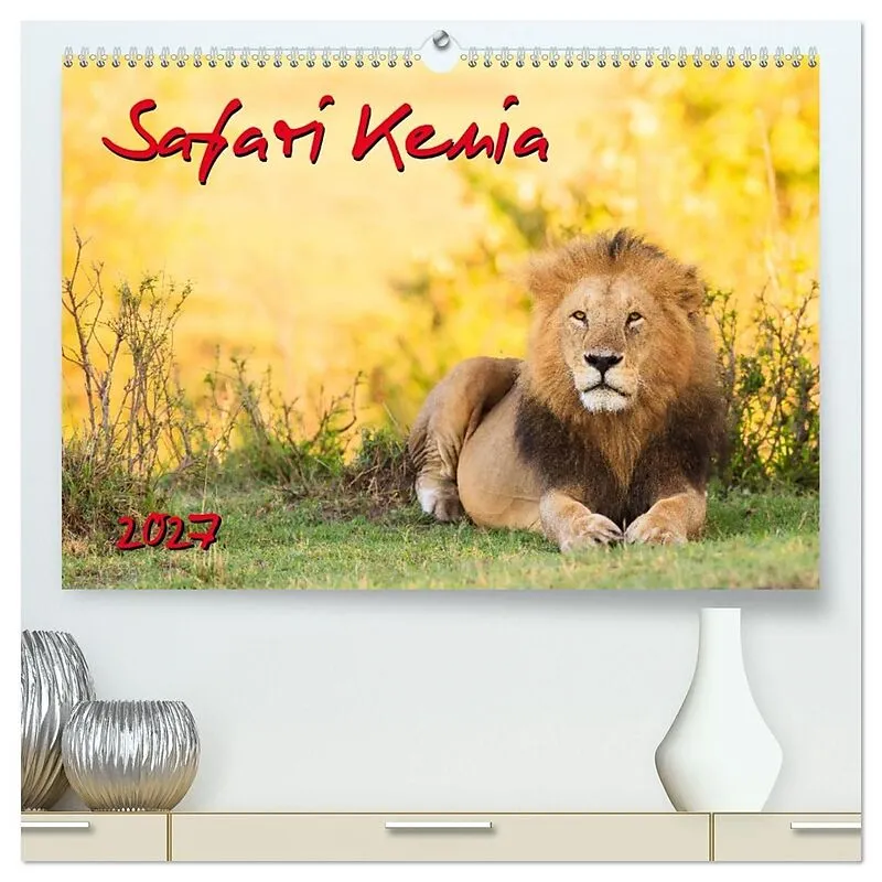 Safari Kenia (hochwertiger Premium Wandkalender 2027 DIN A2 quer), Kunstdruck in Hochglanz