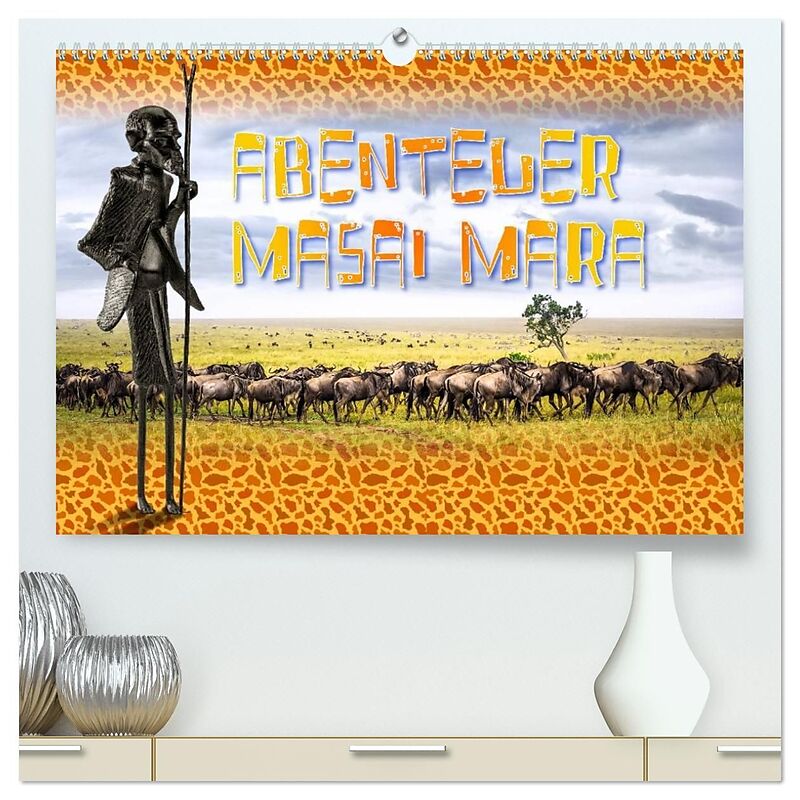 Abenteuer Masai Mara (hochwertiger Premium Wandkalender 2027 DIN A2 quer), Kunstdruck in Hochglanz