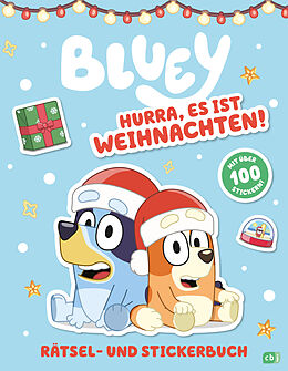 Fester Einband BLUEY  Hurra, es ist Weihnachten! - Rätsel- und Stickerbuch von 