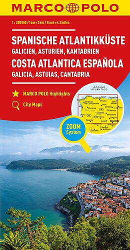 (Land)Karte MARCO POLO Regionalkarte Spanische Atlantikküste 1:300.000 von 