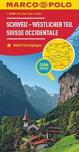 (Land)Karte MARCO POLO Regionalkarte Schweiz 01 - westlicher Teil 1:200.000 von 