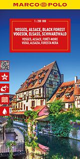 (Land)Karte MARCO POLO Reisekarte Vogesen, Elsass, Schwarzwald 1:200.000 von 